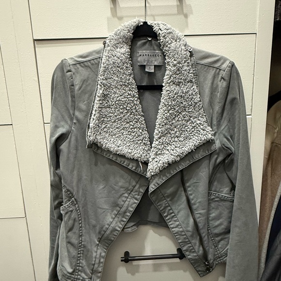 Anthropologie Jackets & Blazers - Anthropologie Gray Shearling-Lined Jacket